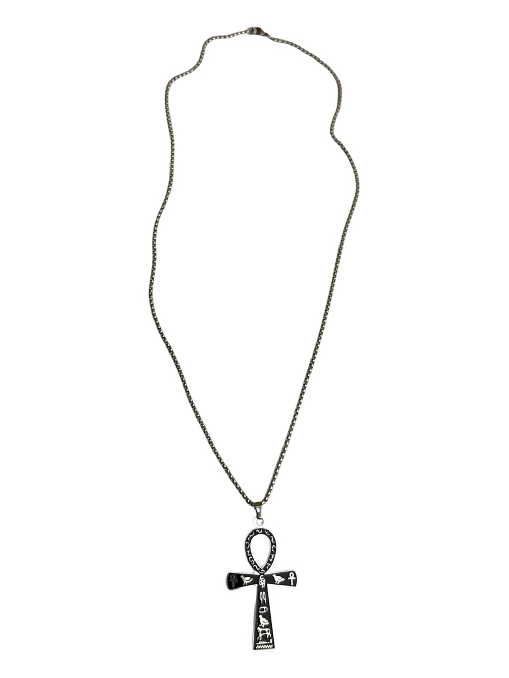 Egyptian Ankh Cross of Life Stainless Steel Amulet Pendant Necklace